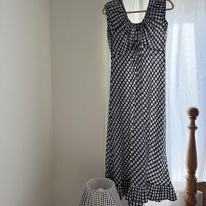 Universal Thread Navy and White Checkered Maxi Dress